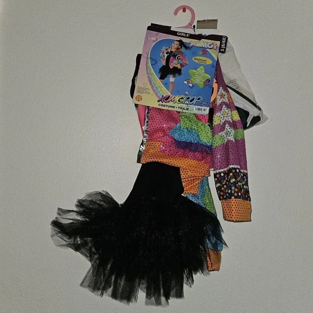 NEW Jojo Siwa XOMGPOP Halloween Costume Girls S 6/6X Jacket Skirt Shorts Rubie's